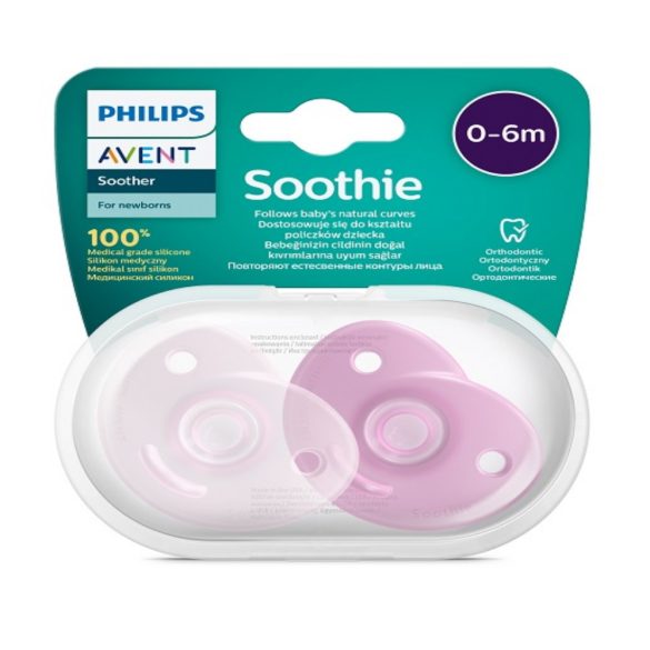 Philips AVENT játszócumi szilikon Soothie 0-6hó lány 2db
