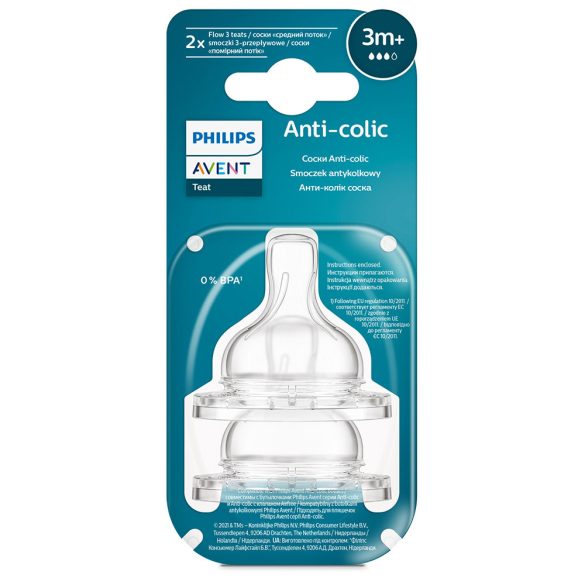 Philips AVENT etetõcumi Anti-Colic 2db 3 cseppes 3hó