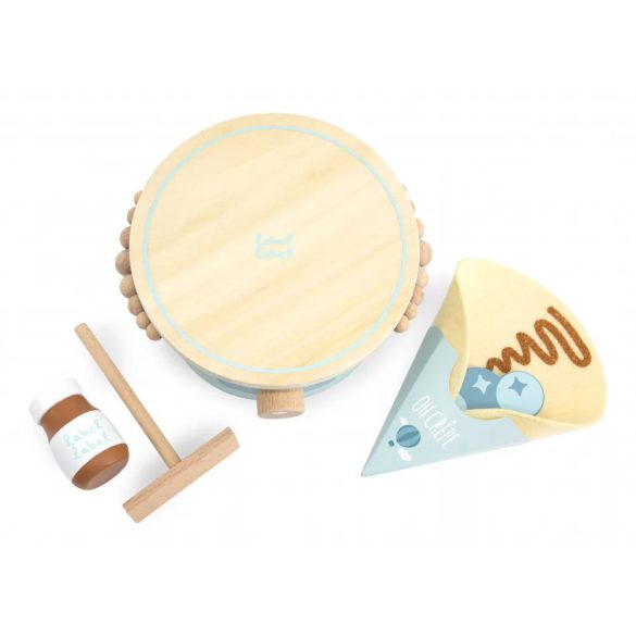 Label-Label Fából készült Palacsintasütő készlet - Kék