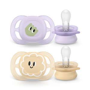 Philips AVENT játszócumi Ultra Start mintás 0-2hó lányos 2db