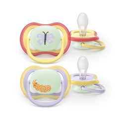   Philips AVENT játszócumi Ultra Air Night pillangó 0-6hó lányos 2db