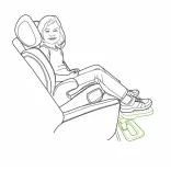 KneeGuardKids4 lábtartó autósüléshez