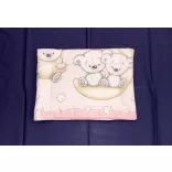 DOMBABY 3 részes ágynemű garnitúra fejvédővel MACIS PINK