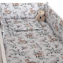   DOMBABY 3 részes ágynemű garnitúra fejvédővel   ŐZIKE ZÖLD