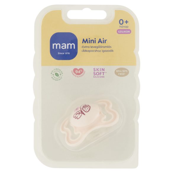 MAM játszócumi Mini Air szilikon 0hó