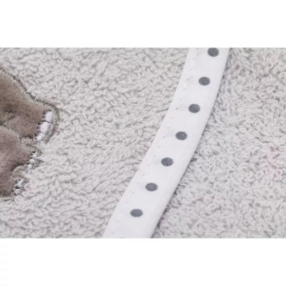 Fillikid kapucnis törölközõ 75x75 elefánt szürke 1032-97