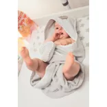 Fillikid kapucnis törölközõ 75x75 elefánt szürke 1032-97