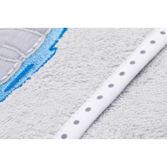 Fillikid kapucnis törölközõ 75x75 víziló szürke 1032-17