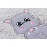 Fillikid kapucnis törölközõ 75x75 víziló szürke 1032-17