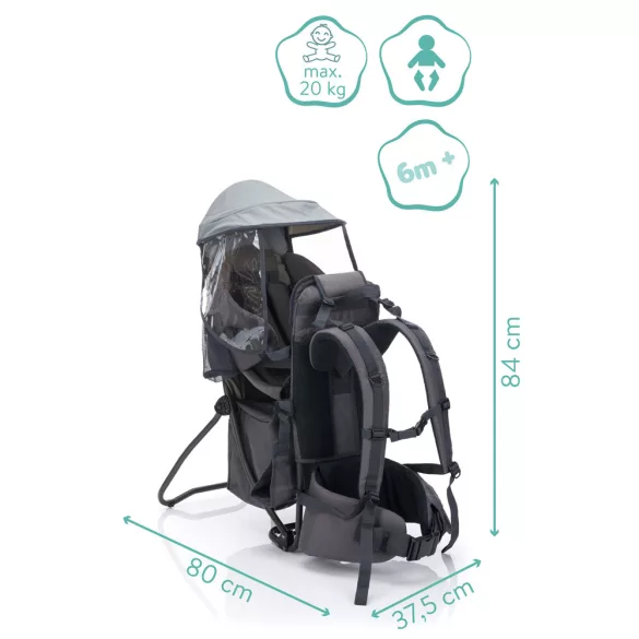 Fillikid háti hordozó Elite szürke HB110-07