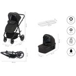 Fill multifunkciós babakocsi Jaguar sötétszürke melange 775-17