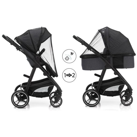 Fill multifunkciós babakocsi Jaguar sötétszürke melange 775-17