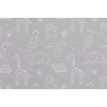 Fillikid utazóágy matrac  - szürke szafari 169-77