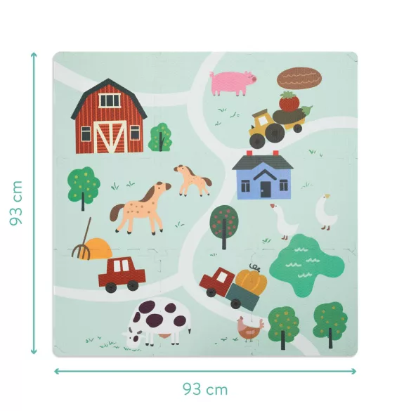 Fillikid szivacspuzzle szõnyeg Farm 93x93cm 9db 3307-01