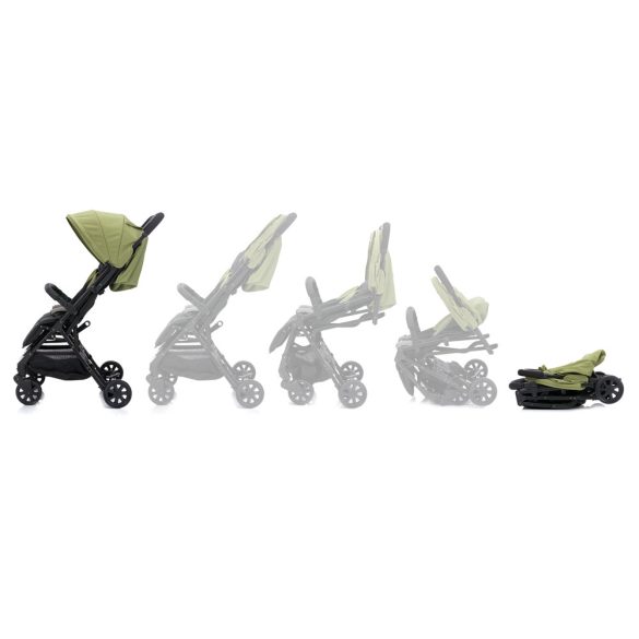 Fill Twin ikerbabakocsi fekete-zöld YD209T