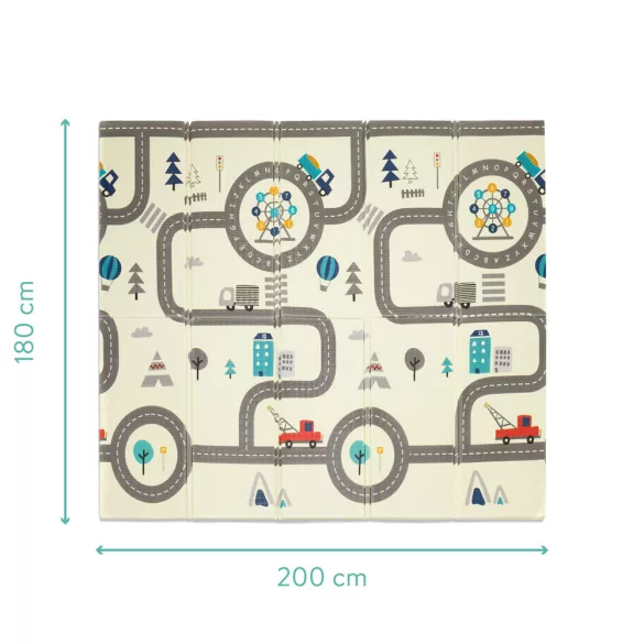 Fillikid játszószõnyeg szivacs Utca 180x200cm dobozban 2212-BOX01