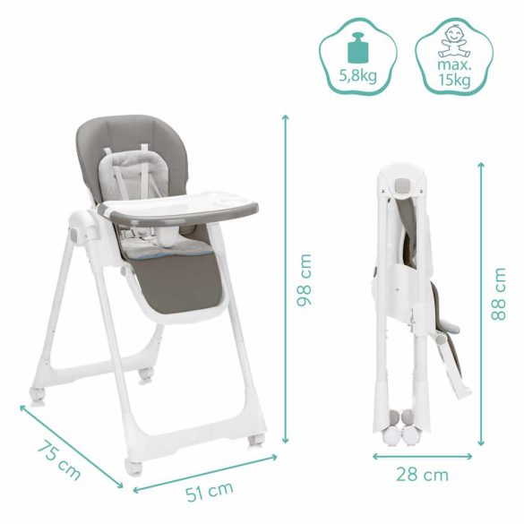 Fillikid etetõszék Oskar szürke YY11-07