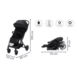 Fill sportbabakocsi Rover fekete K868-06