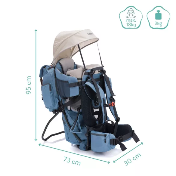 Fillikid háti hordozó - hátizsákkal frost kék 18005