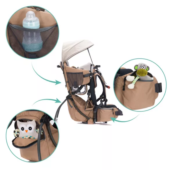 Fillikid háti hordozó - hátizsákkal dessert bézs 18006