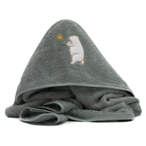 Fillikid kapucnis törölközõ 75x75 maci zöld 1032-54