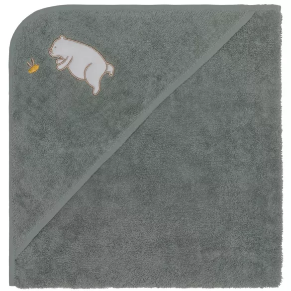 Fillikid kapucnis törölközõ 75x75 maci zöld 1032-54