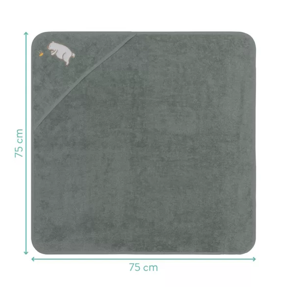 Fillikid kapucnis törölközõ 75x75 maci zöld 1032-54