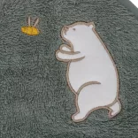 Fillikid kapucnis törölközõ 75x75 maci zöld 1032-54