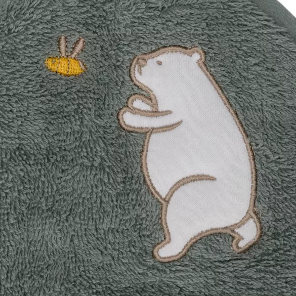 Fillikid kapucnis törölközõ 75x75 maci zöld 1032-54