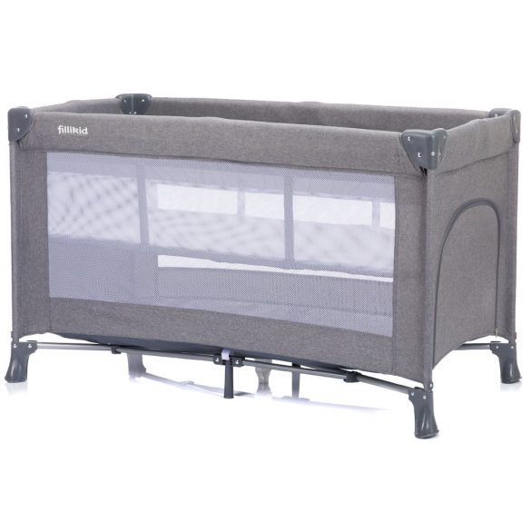 Fillikid utazóágy Milano 120x60cm szürke 4067-17
