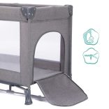 Fillikid utazóágy Milano 120x60cm szürke 4067-17
