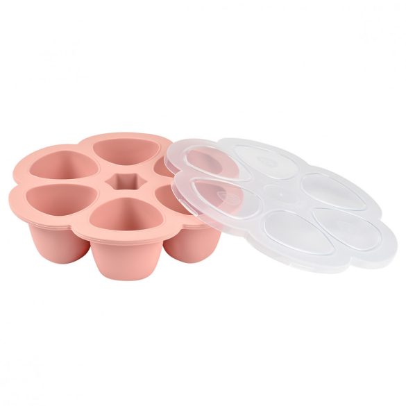 Béaba Szilikon multifunkciós bébiétel tároló - 6 x 90 ml - Sötét rózsaszín