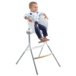 Béaba Up & Down Magas Etetőszék- Szürke - Fehér