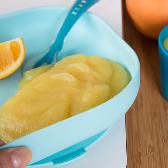 Béaba Szilikon öntapadó tányér - Világoskék