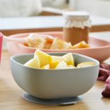 Szilikon öntapadó mélytányér - Szürke