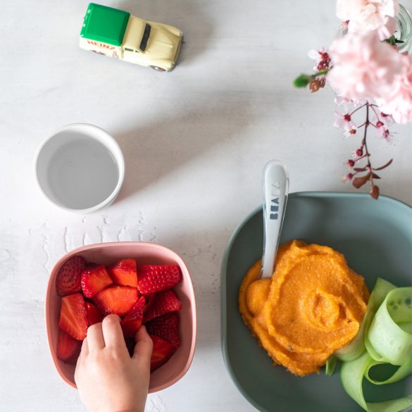 Béaba Szilikon étkező szett - 4 db - Eukaliptusz