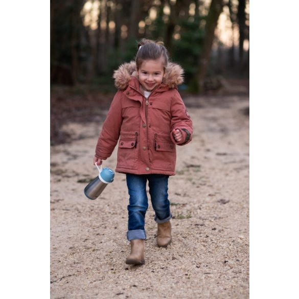 Béaba Rozsdamentes Acél Kulacs  Fogantyúval - 350 ml - Viharkék