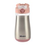 Béaba Rozsdamentes Acél Kulacs Fogantyúval - 350 ml - Sötét rózsaszín