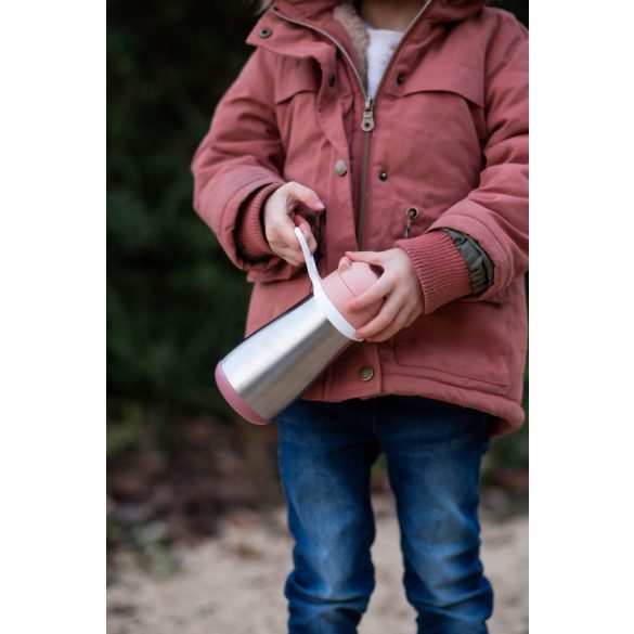 Béaba Rozsdamentes Acél Kulacs Fogantyúval - 350 ml - Sötét rózsaszín