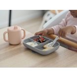 Béaba Szilikon tanuló étkészlet + pohár - Rózsaszín