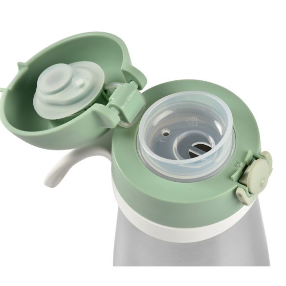 Béaba Rozsdamentes Acél Kulacs Fogantyúval - 350 ml - Zsályazöld