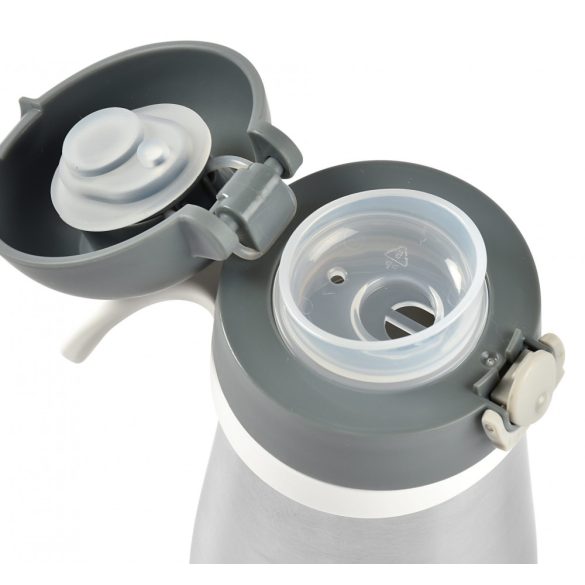 Béaba Rozsdamentes Acél Kulacs Fogantyúval - 350 ml - Sötétszürke