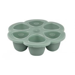   Béaba Szilikon multifunkciós bébiétel tároló - 6 x 90 ml - Zsálya zöld