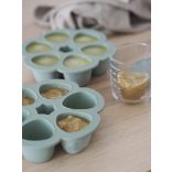 Béaba Szilikon multifunkciós bébiétel tároló - 6 x 90 ml - Zsálya zöld