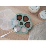 Béaba Szilikon multifunkciós bébiétel tároló - 6 x 90 ml - Zsálya zöld