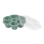 Béaba Szilikon multifunkciós bébiétel tároló - 6 x 150 ml - Zsálya zöld