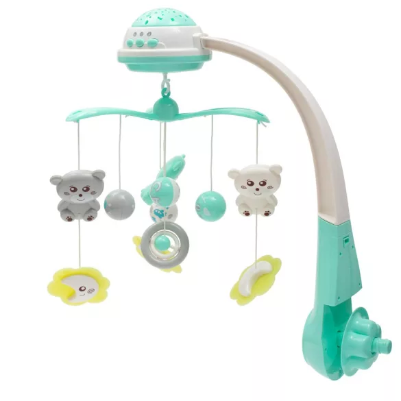 Baby Mix zenélő forgó  éjszakai fénnyel-Menta