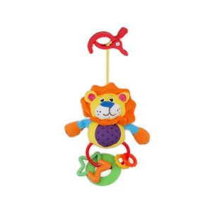 Baby Mix plüss játék csörgővel-színes Oroszlán 