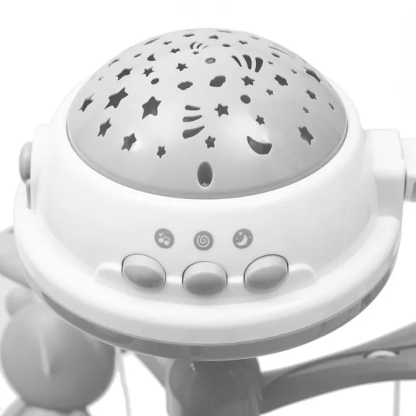 Baby Mix zenélő forgó  éjszakai fénnyel-Szürke