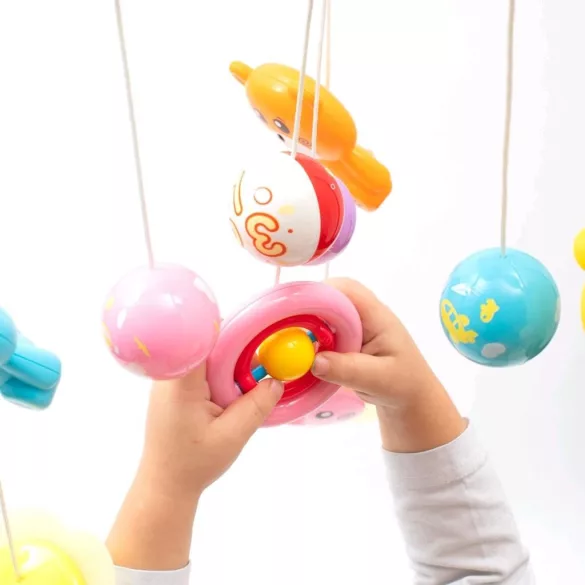 Baby Mix zenélő forgó  éjszakai fénnyel-Szürke